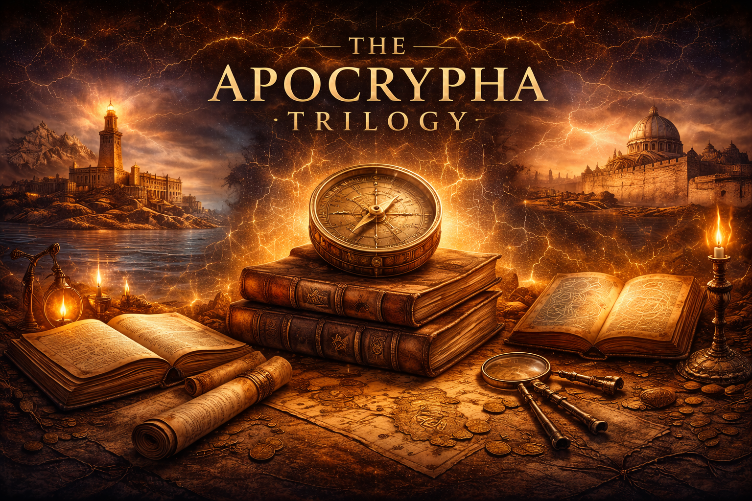 The Apocrypha Trilogy banner