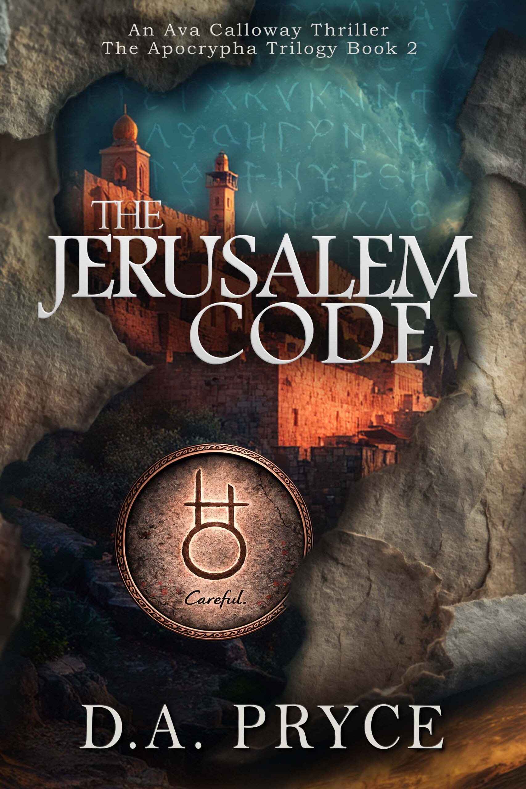 The Jerusalem Code by D.A. Pryce, Book 2 of The Apocrypha Trilogy — book cover